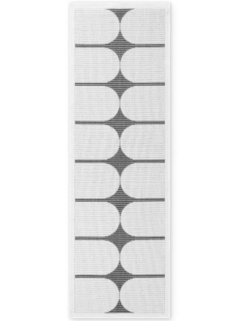 Przejdź do produktu Dywan zewnętrzny dwustronny Duet kremowo-czarny 80 cm x 250 cm