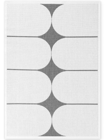 Przejdź do produktu Dywan zewnętrzny dwustronny Duet kremowo-czarny 200 cm x 290 cm