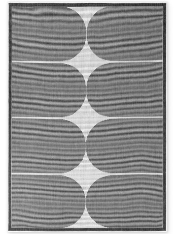 Przejdź do produktu Dywan zewnętrzny dwustronny Duet kremowo-czarny 200 cm x 290 cm