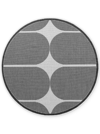Przejdź do produktu Dywan zewnętrzny dwustronny Duet kremowo-czarny 160 cm x 160 cm koło