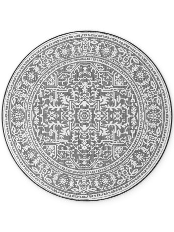 Przejdź do produktu Dywan zewnętrzny dwustronny Duet czarno-kremowy 160 cm x 160 cm koło