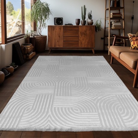 Przejdź do produktu Dywan 3D nowoczesny Sahara Iluzja szary 80 cm x 250 cm 