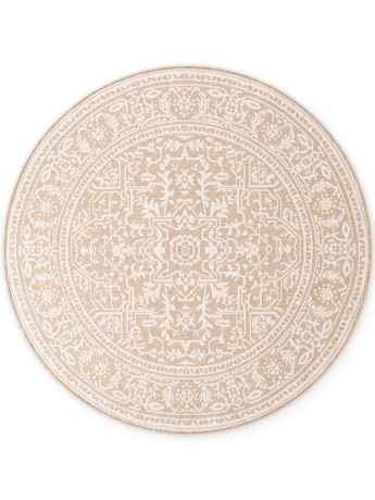 Przejdź do produktu Dywan zewnętrzny dwustronny Duet beżowo-kremowy 160 cm x 160 cm koło