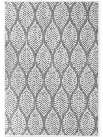 Przejdź do produktu Dywan zewnętrzny dwustronny Duet Liście szaro-kremowy 120 cm x 170 cm
