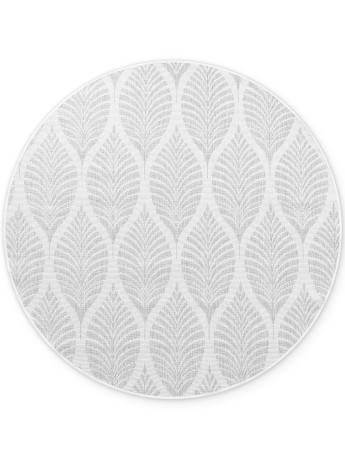 Przejdź do produktu Dywan zewnętrzny dwustronny Duet Liście szaro-kremowy 160 cm x 160 cm