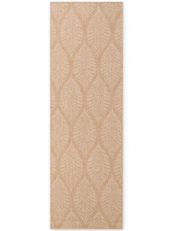 Przejdź do produktu Dywan zewnętrzny dwustronny Duet Liście beżowo-kremowy 80 cm x 250 cm
