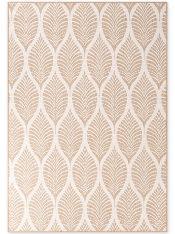 Przejdź do produktu Dywan zewnętrzny dwustronny Duet Liście beżowo-kremowy 120 cm x 170 cm
