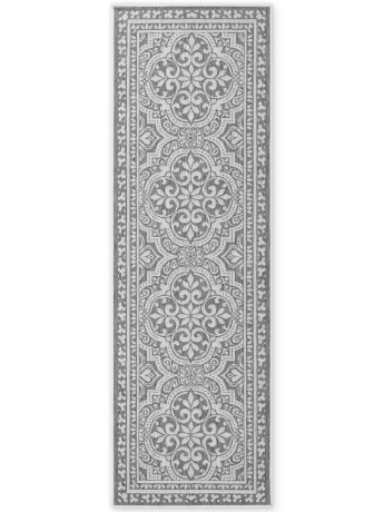 Przejdź do produktu Dywan zewnętrzny dwustronny Duet Ornament szaro-kremowy 80 cm x 250 cm