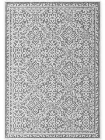 Przejdź do produktu Dywan zewnętrzny dwustronny Duet Ornament szaro-kremowy 120 cm x 170 cm