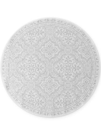 Przejdź do produktu Dywan zewnętrzny dwustronny Duet Ornament szaro-kremowy 160 cm x 160 cm koło