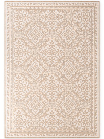 Przejdź do produktu Dywan zewnętrzny dwustronny Duet Ornament beżowo-kremowy 120 cm x 170 cm