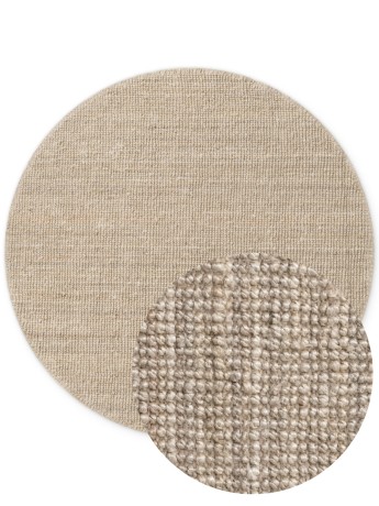 Przejdź do produktu Dywan naturalny jutowy ręcznie tkany Boucle kremowy 160 cm x 160 cm koło
