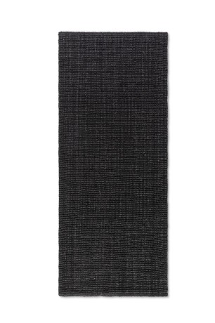Przejdź do produktu Dywan naturalny jutowy ręcznie tkany Boucle czarny 80 cm x 200 cm