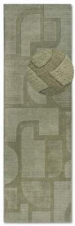 Przejdź do produktu Dywan wełniany Villeroy & Boch Alexis zielony 80 cm x 250 cm