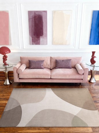 Przejdź do produktu Dywan wełniany premium Ted Baker Hackney beżowo-szary nowoczesny wzór 200 cm x 300 cm