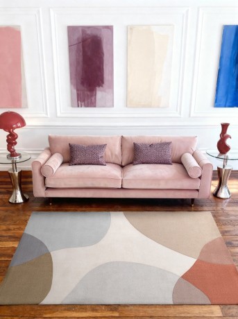 Przejdź do produktu Dywan wełniany premium Ted Baker Hackney wielokolorowy nowoczesny wzór 200 cm x 300 cm