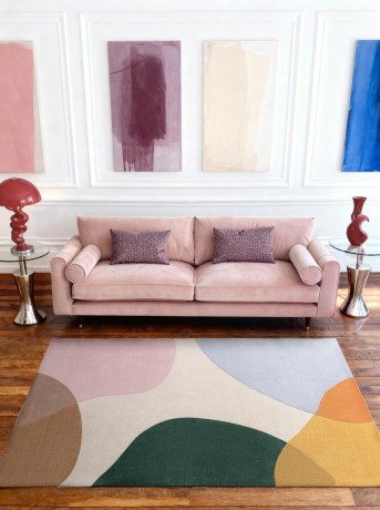 Przejdź do produktu Dywan wełniany premium Ted Baker Hackney kolorowy designerski nowoczesny wzór 200 cm x 300 cm