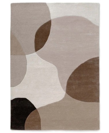 Przejdź do produktu Dywan wełniany Dune ręcznie tkany Łagodne Formy Beżowo-Brązowy 120x170 cm