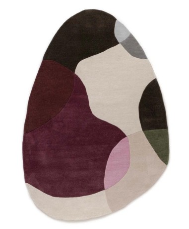 Przejdź do produktu Dywan wełniany Dune ręcznie tkany Łagodne Formy Śliwka owalny 200 x 300 cm