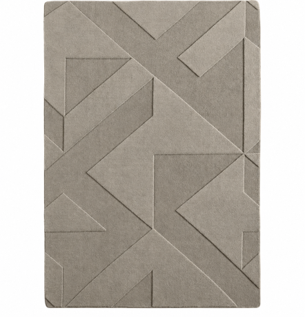 Przejdź do produktu Dywan nowoczesny 3D Pompei Geometryczny szaro-beżowy 240 cm x 340 cm