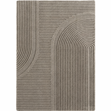 Przejdź do produktu Dywan nowoczesny 3D Pompei Geometria szaro-beżowy 80 cm x 250 cm
