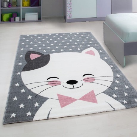 Przejdź do produktu Dywan dziecięcy Kid Kotek szaro-różowy 160 cm x 230 cm  