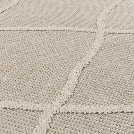 Przejdź do produktu Dywan zewnętrzny sznurkowy Patara Romby beżowy 80 cm x 250 cm  