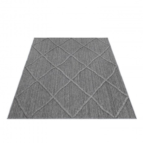 Przejdź do produktu Dywan zewnętrzny sznurkowy Patara Romby szary 140 cm x 200 cm  