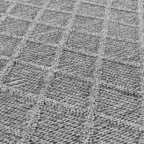Przejdź do produktu Dywan zewnętrzny sznurkowy Patara Kratka szary 80 cm x 250 cm