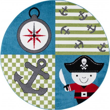 Przejdź do produktu Dywan dziecięcy Kids Morski wielokolorowy 120 cm x 120 cm koło