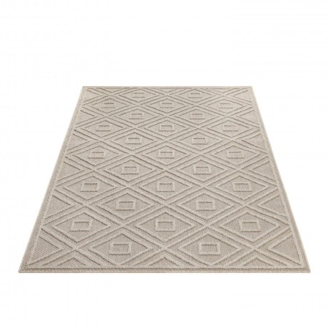 Przejdź do produktu Dywan zewnętrzny sznurkowy Patara Romby II beżowy 140 cm x 200 cm