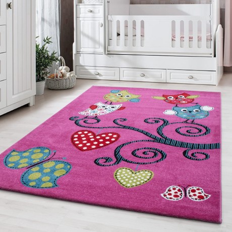 Przejdź do produktu Dywan dziecięcy Kids Sówki fioletowy 160 cm x 230 cm