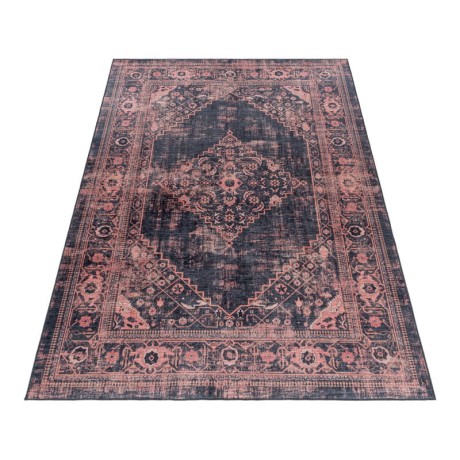 Przejdź do produktu Dywan drukowany antypoślizgowy Fiesta Vintage czerwono-czarny 120 cm x 170 cm  