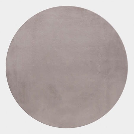 Przejdź do produktu Dywan pluszowy Pouffy beżowy koło 160 cm x 160 cm 