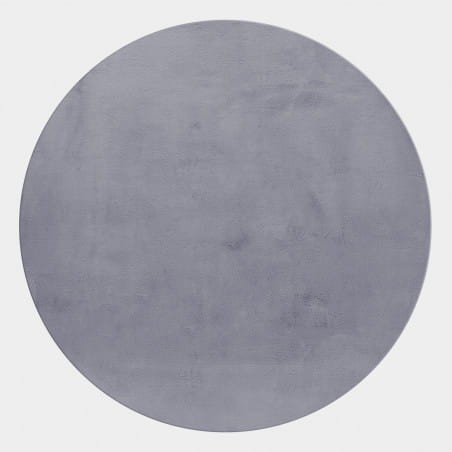 Przejdź do produktu Dywan pluszowy Pouffy szary koło 120 cm x 120 cm